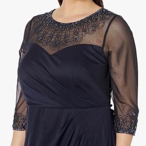 Alex evenings navy blue 16W mother of bride / groom dress